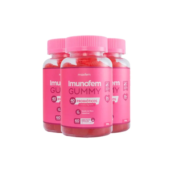 Imunofem Gummy MaxFem — Probiótico em goma, 60 gomas
